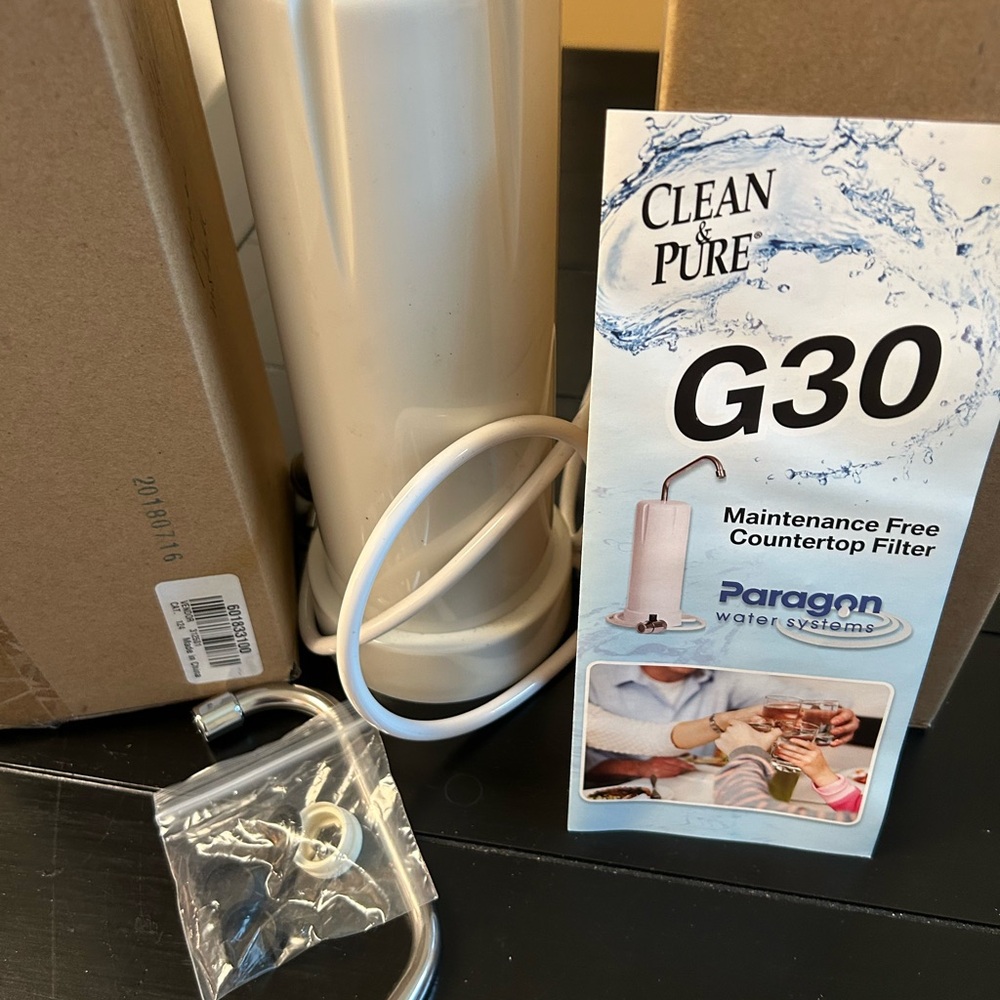 Clean Pure G30 Countertop Water Filters (2) brand new never used